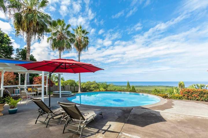 Chambre d’hôte pour 2 personnes, avec vue ainsi que piscine et jardin dans Hawai - 4