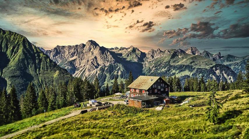 Ferienwohnung für 2 Personen, mit Sauna und Terrasse, mit Haustier im Bregenzerwald