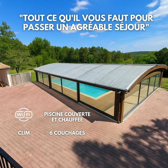 Location de vacances pour 6 personnes, avec piscine ainsi que jardin et vue, animaux acceptés à Auriac-du-Périgord