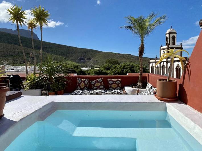 Chalet para 11 personas, con Balcón y Terraza además de Piscina y Vistas en Villa de Agaete