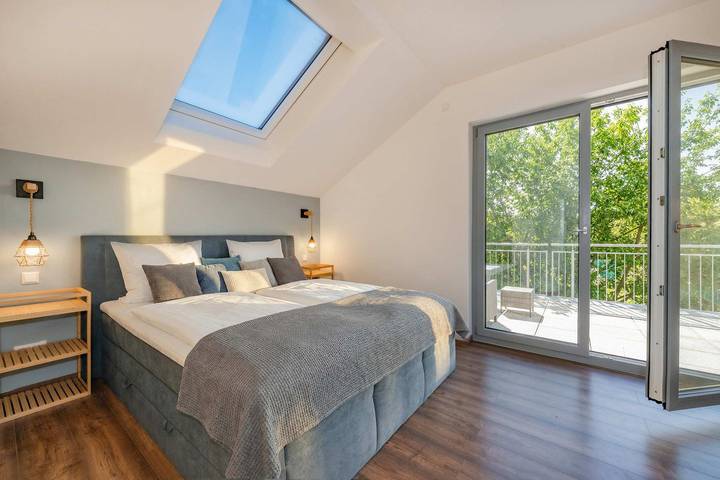 Luxus-ferienhaus für 10 Personen, mit Balkon und Terrasse sowie Garten und Ausblick in Usedom Stadt