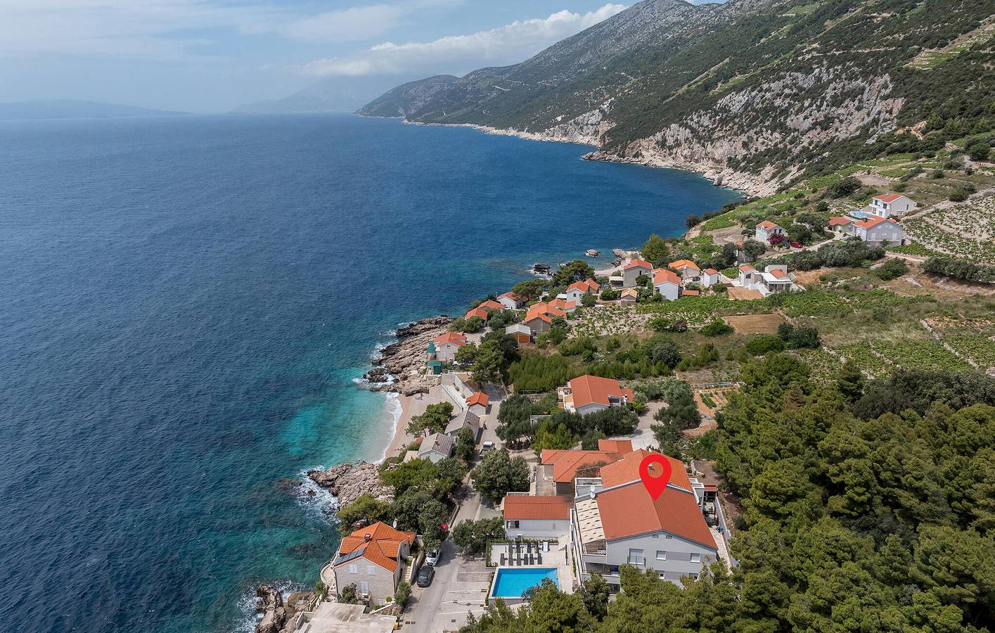 Ganze Ferienwohnung, Urlaub am Meer: WLAN, Pool, Küche – nur 100 m vom Strand entfernt! in Potomje, Dubrovnik-Neretva