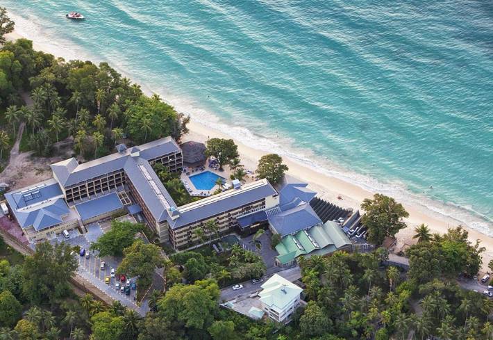 Hotel für 3 Personen, mit Pool und Kinderpool sowie Terrasse auf den Seychellen