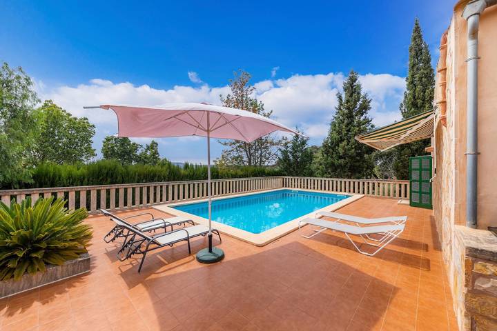 Finca "S Alzinar de Ses Barraques" with Mountain View, Pool, A/C, Wi-Fi, Garden & Terrace in Son Talent, Manacor
