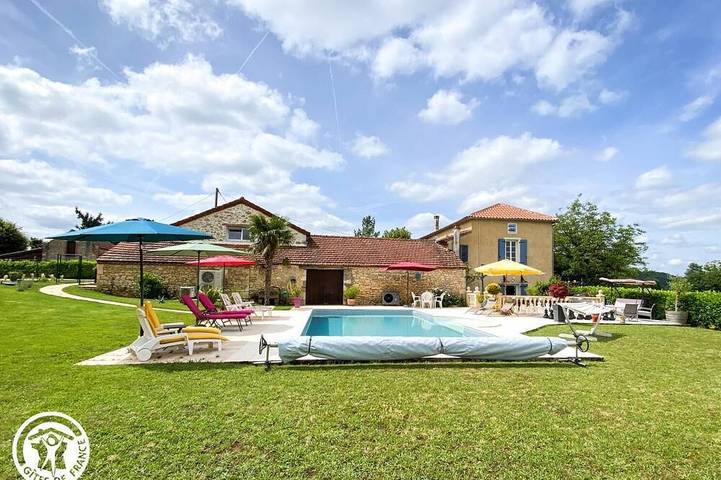 Maison de vacances pour 8 personnes, avec piscine et jardin à Prayssac