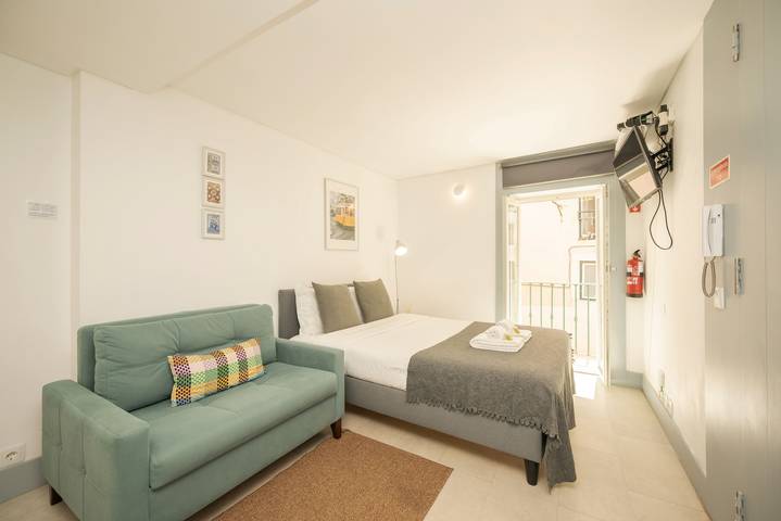 Apartamento estúdio para 2 pessoas, com varanda em Lisboa