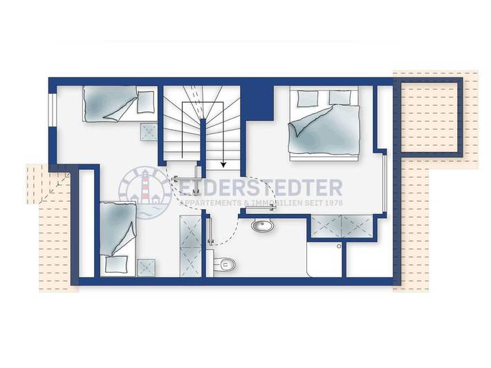 Chalet für 4 Personen, mit Terrasse und Garten in St. Peter-Ording - 2