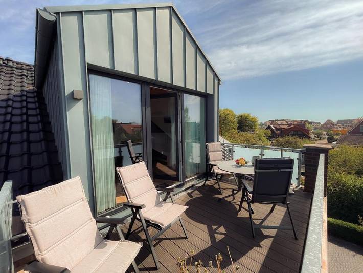 Ferienwohnung für 5 Personen, mit Balkon und Terrasse sowie Sauna