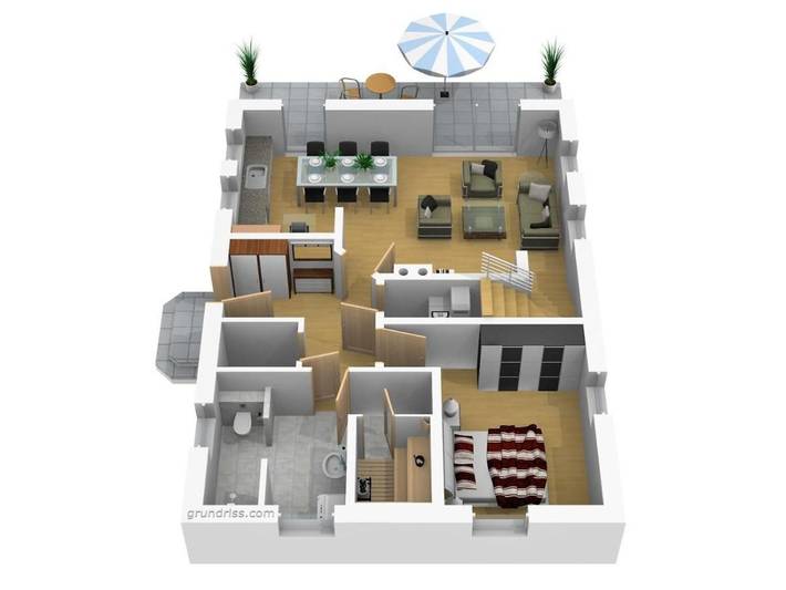 Ferienhaus für 6 Personen, mit Garten und Sauna sowie Terrasse in Kölpinsee - 4