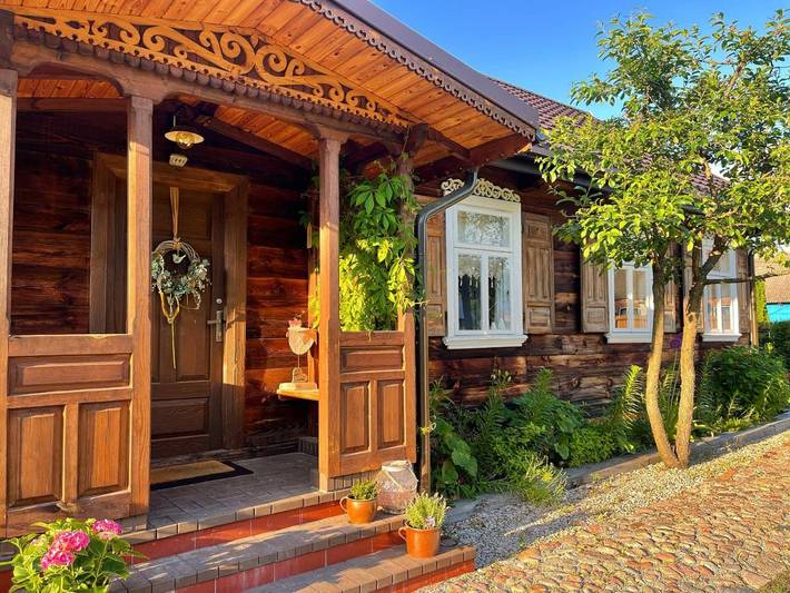 Wiejski domek dla 2 osób, z Taras i Ogród oraz Sauna na Podlasie