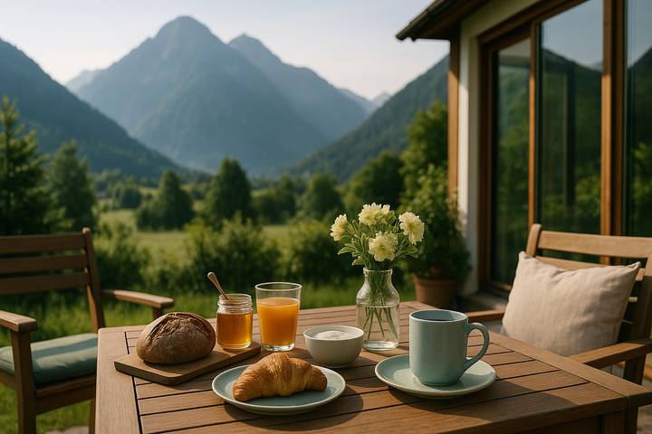 Ferienwohnung für 6 Personen, mit Garten und Terrasse