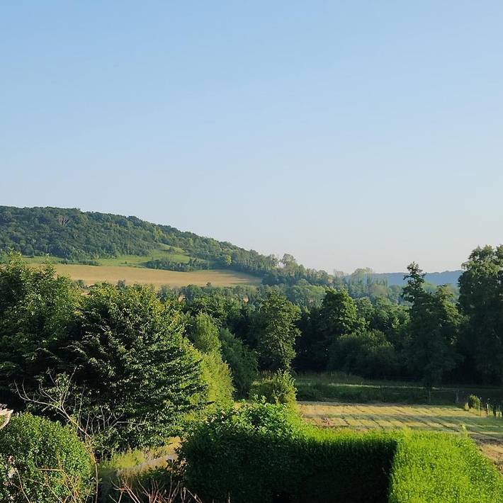 Maison de campagne pour 2 personnes, avec jardin ainsi que vue et terrasse à Saint-Aubin-le-Cauf