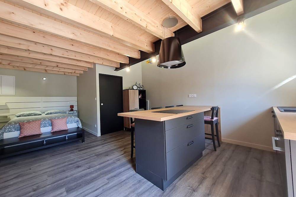 Charmant studio rénové avec mezzanine, cour privative et parking à Rochetrejoux in Rochetrejoux, Vallée de la Loire