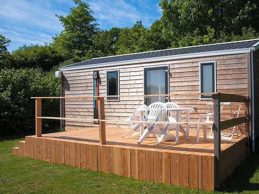 Flower Camping Des Lacs - Mobilheim 6 personen in Pressignac, Regionaler Naturpark Périgord-Limousin