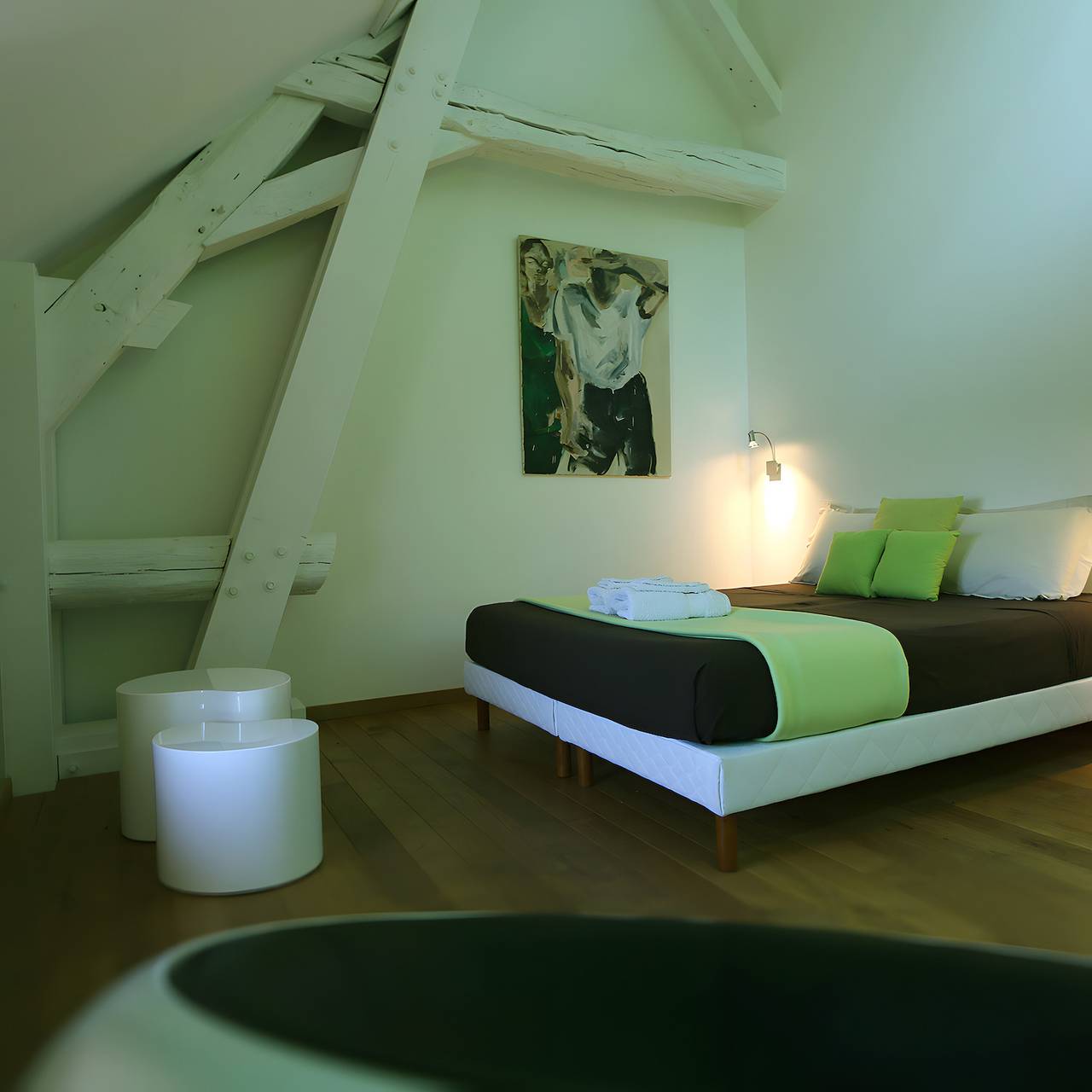 Gastenkamer 'Tilleul' met gedeeld zwembad, gedeeld terras en wifi in Beaumont-sur-Grosne, Regio Chalon-sur-Saône