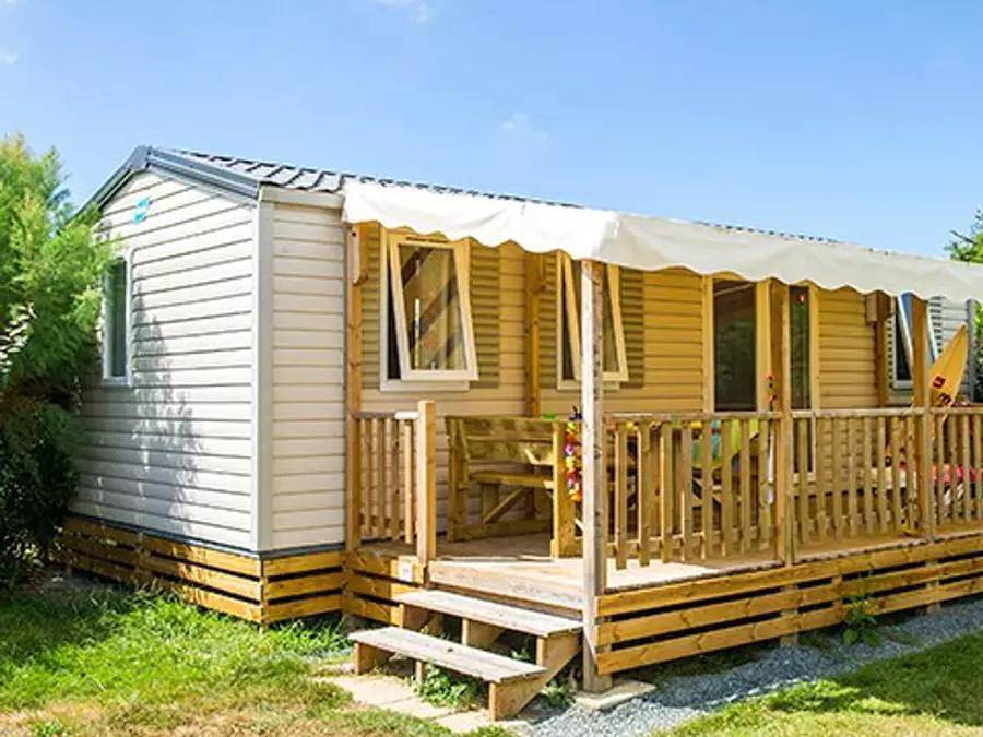 Camping Lou Pignada  - Mobilheim 8 personen - Mobilheim | Comfort | 3 Zi. | 6/8 Pers. | Hochterrasse | 1 Bad | Klima | Tv in Messanges, Côte d’Argent