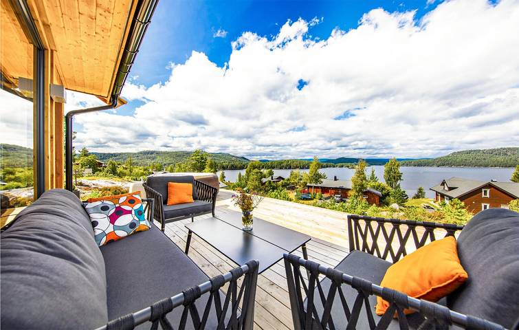 Ferienhaus für 7 Personen mit Seeblick in Drangedal