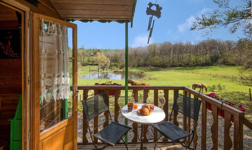 Maison de vacances pour 2 personnes, avec balcon ainsi que vue et jardin