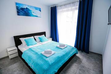 Ferienwohnung für 2 Personen, mit Terrasse und Garten sowie Ausblick in Leba