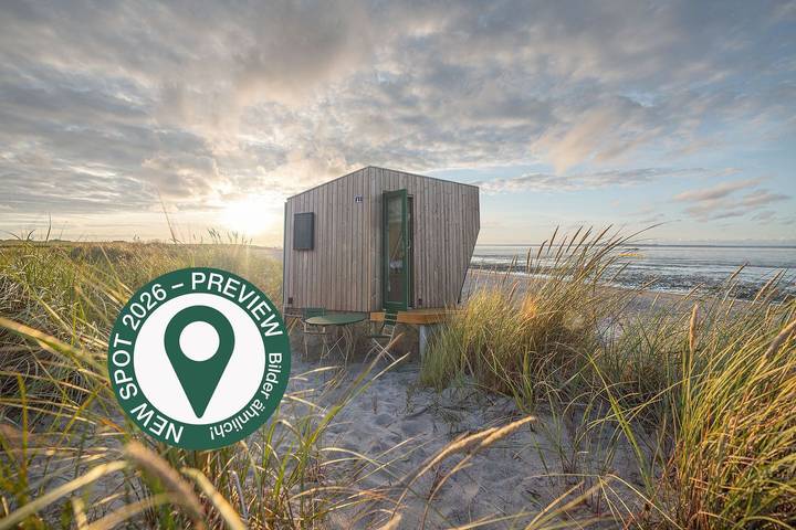 Ferienhaus mit Meerblick für 2 Personen, mit Ausblick und Terrasse sowie Sauna an der Nordsee