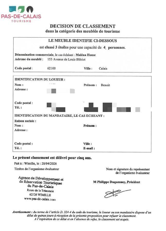 Location de vacances pour 4 personnes, avec terrasse et jacuzzi à Calais - 2