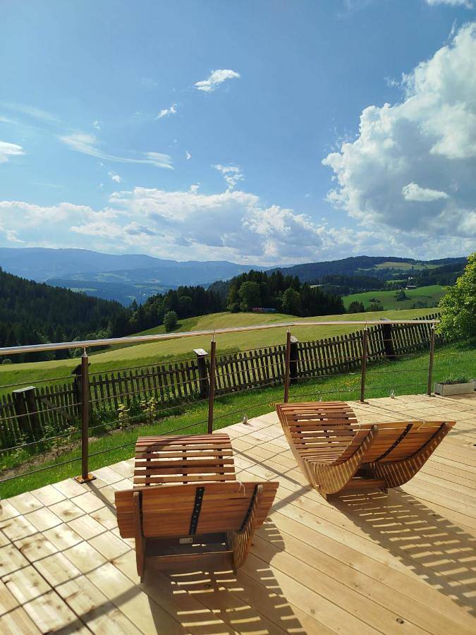 Ferienhaus für 6 Personen, mit Garten und Ausblick sowie Sauna