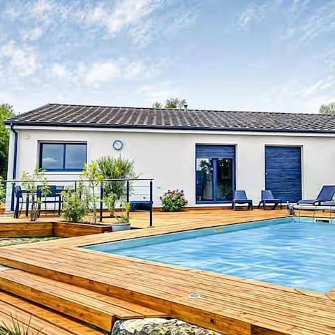 Gîte pour 4 personnes, avec jardin et piscine à Trélissac