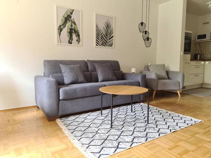 Ferienwohnung für 4 Personen, mit Terrasse und Garten sowie Ausblick in Bad Schachen