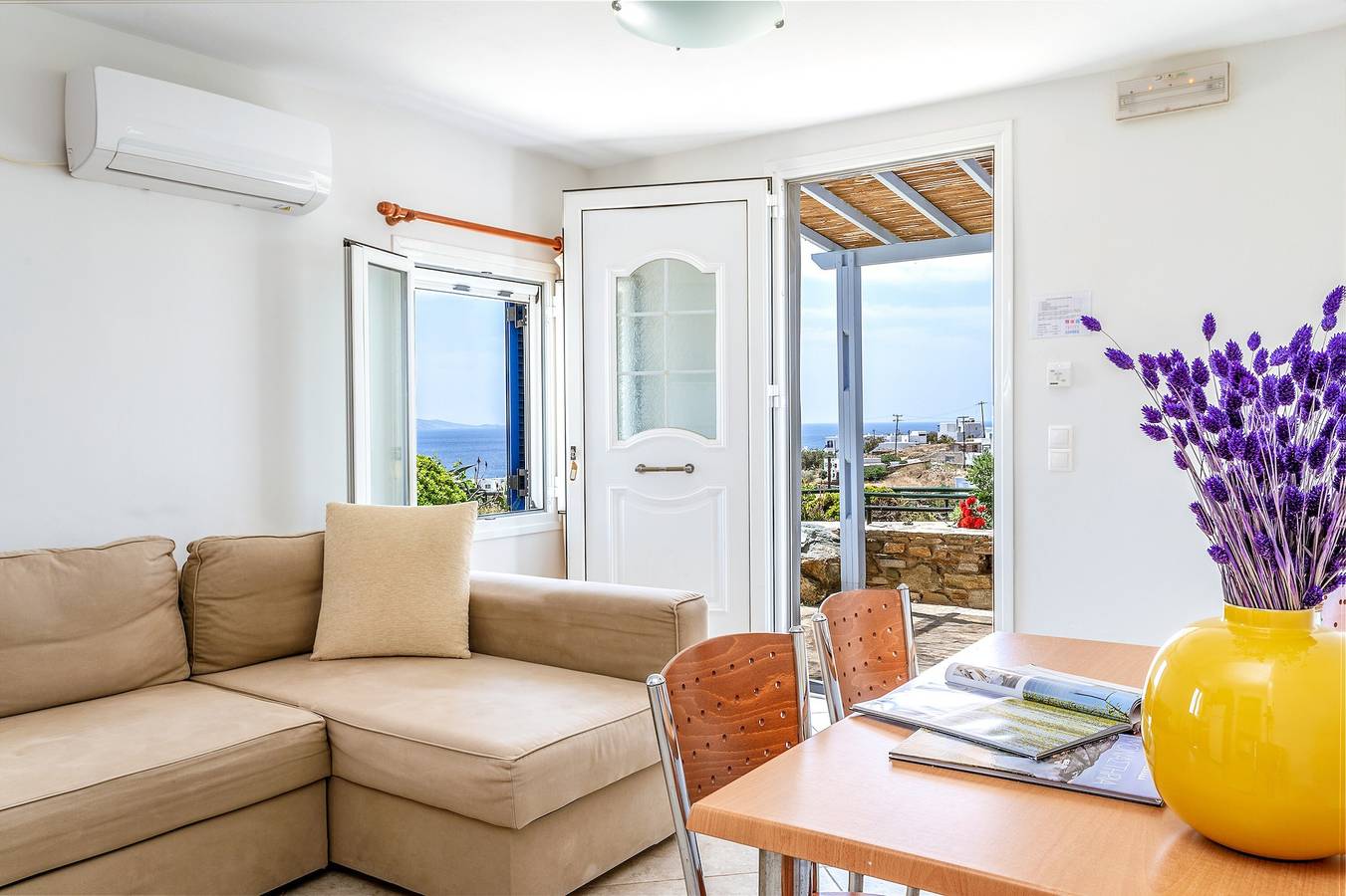 Ferienhaus 'Anemologio 302 Tinos' mit Meerblick, Wlan und Klimaanlage in Ormos Agiou Ioannou, Tínos