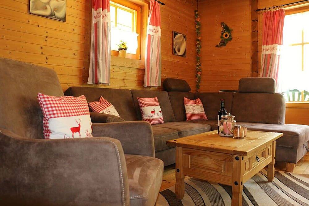 *gemütliches Holzhaus, ca 80qm mit eingezäuntem Garten-Hunde willk.-Wlan inkl in Bad Sachsa, Harzvorland