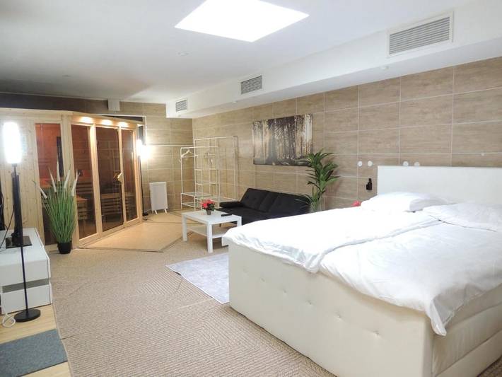 Ferienwohnung für 3 Personen, mit Terrasse und Sauna