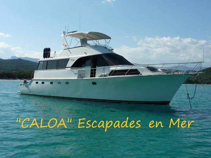 Bateau pour 4 personnes, avec Terrasse ainsi que Piscine et Vue en Corse