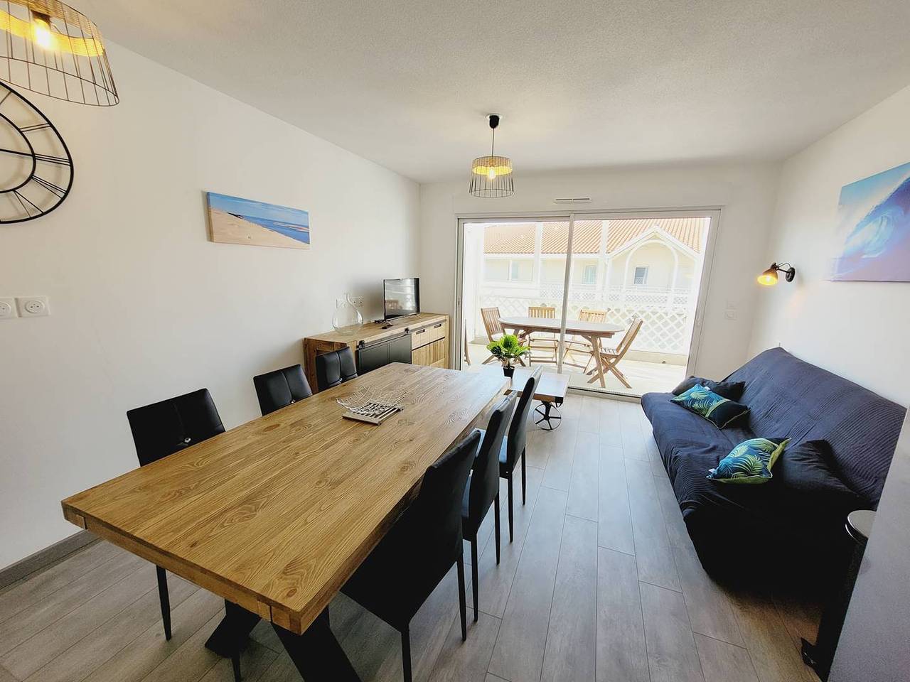 Appartement entier, Duplex dans une résidence sécurisée avec piscine pour 8 à 10 personnes à Mimizan plage in Mimizan, Côte d’Argent