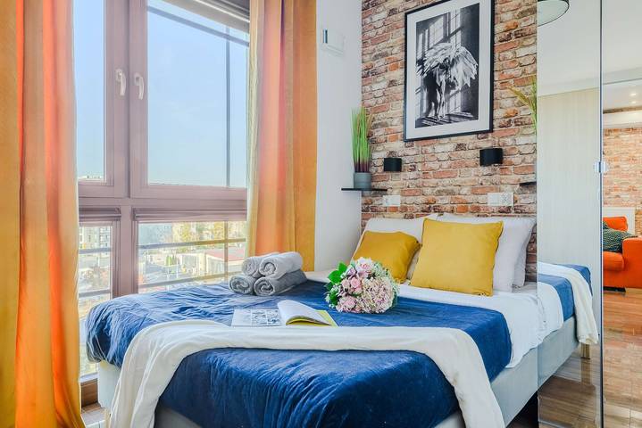 Loft dla 4 osób, z balkon/ taras, Dla rodziny w Warszawa