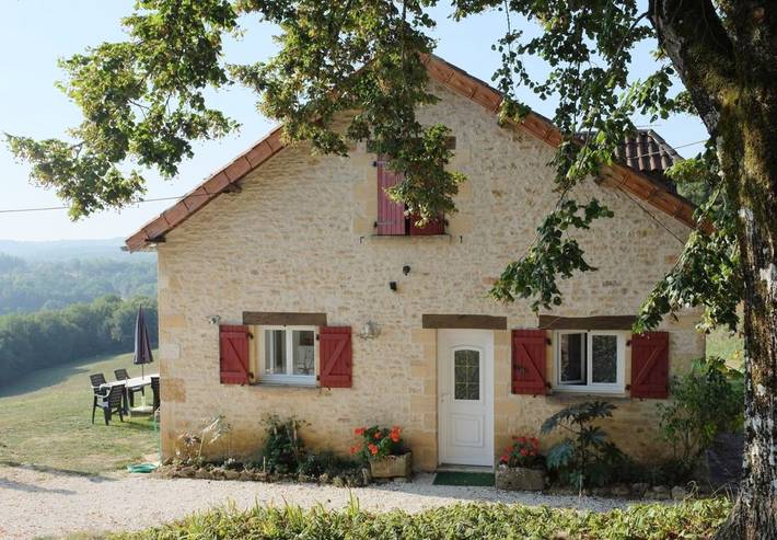 Maison de vacances pour 6 personnes, avec vue ainsi que piscine et jardin