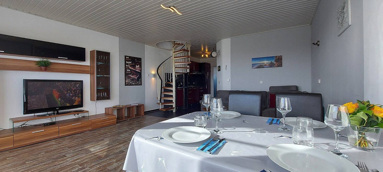 Ganze Wohnung, Apartment 'Meerblick' mit Meerblick, Balkon und Wlan in Schillig Strand, Wangerland