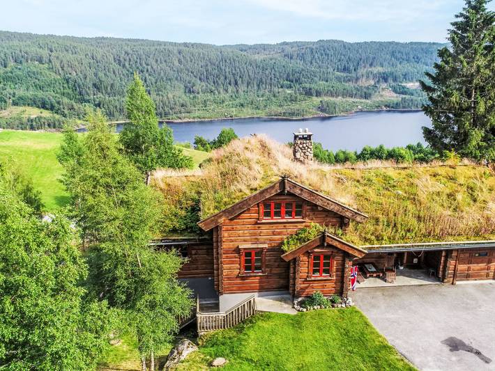 Vacation rental for 6 people, with Terrace and Garden as well as Lake view in Norway