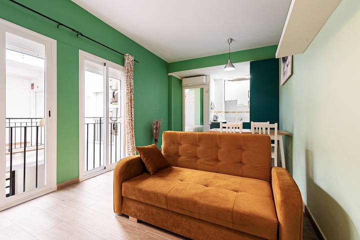 Entire apartment, Apartment 'Green Flat In City Center' with Wi-Fi and Air Conditioning in Málaga Central District, Malaga