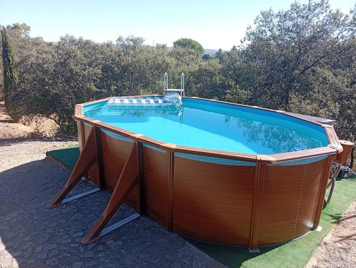 Cabaña de madera para 4 personas, con jardín, Se admiten mascotas en Sierra Norte de Sevilla