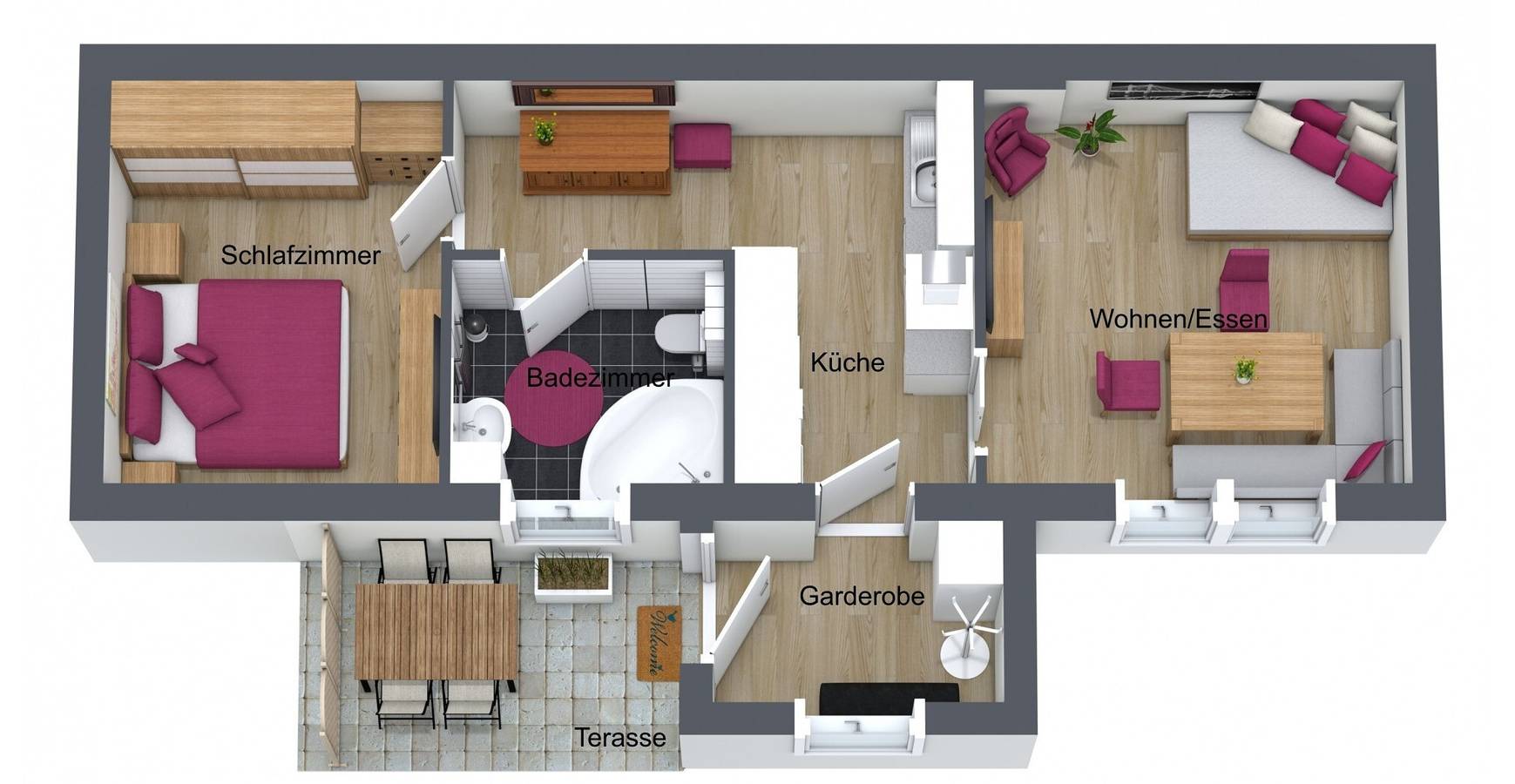 Ganze Wohnung, Apartment 'Haus Marchegg - Granat' mit Bergblick, Balkon und Wlan in Hintertuxer Gletscher, Hintertux