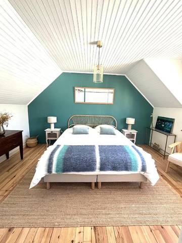 Chambre d’hôte pour 4 personnes, avec jardin et vue dans Port de Poulgoazec