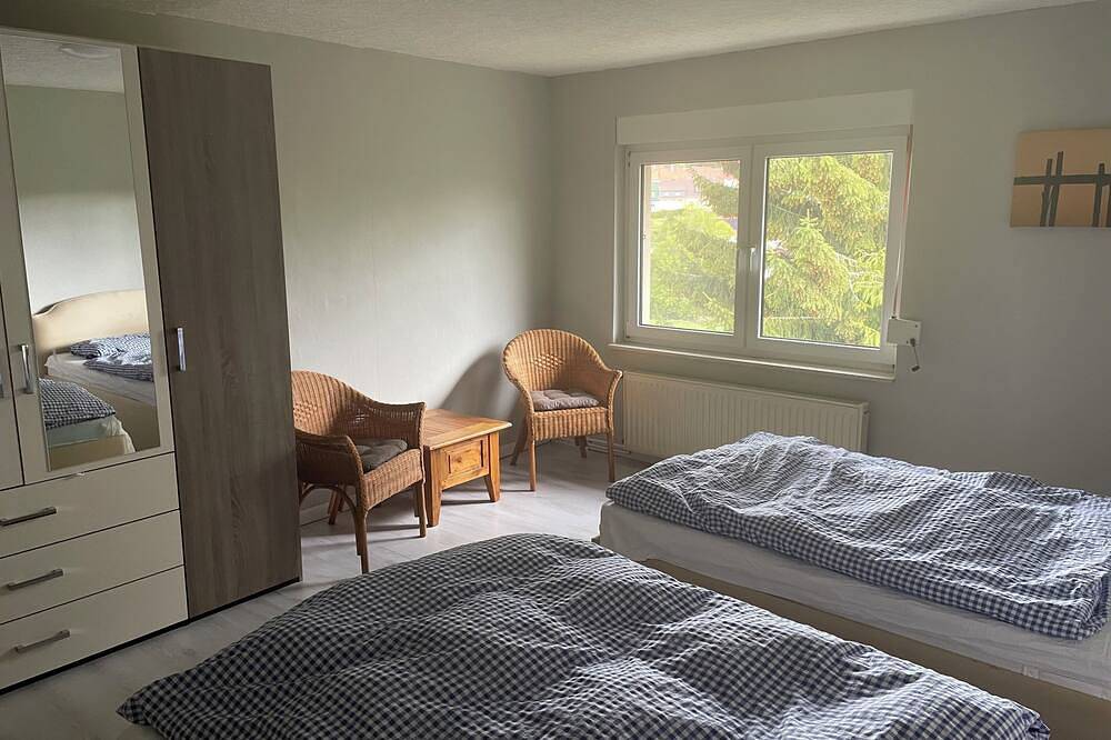 Ferienhaus „Oberharzruhe“ - Maisonett Wohnung bis 7 Personen, 3 Schlafz., Balkon in Benneckenstein, Harzvorland