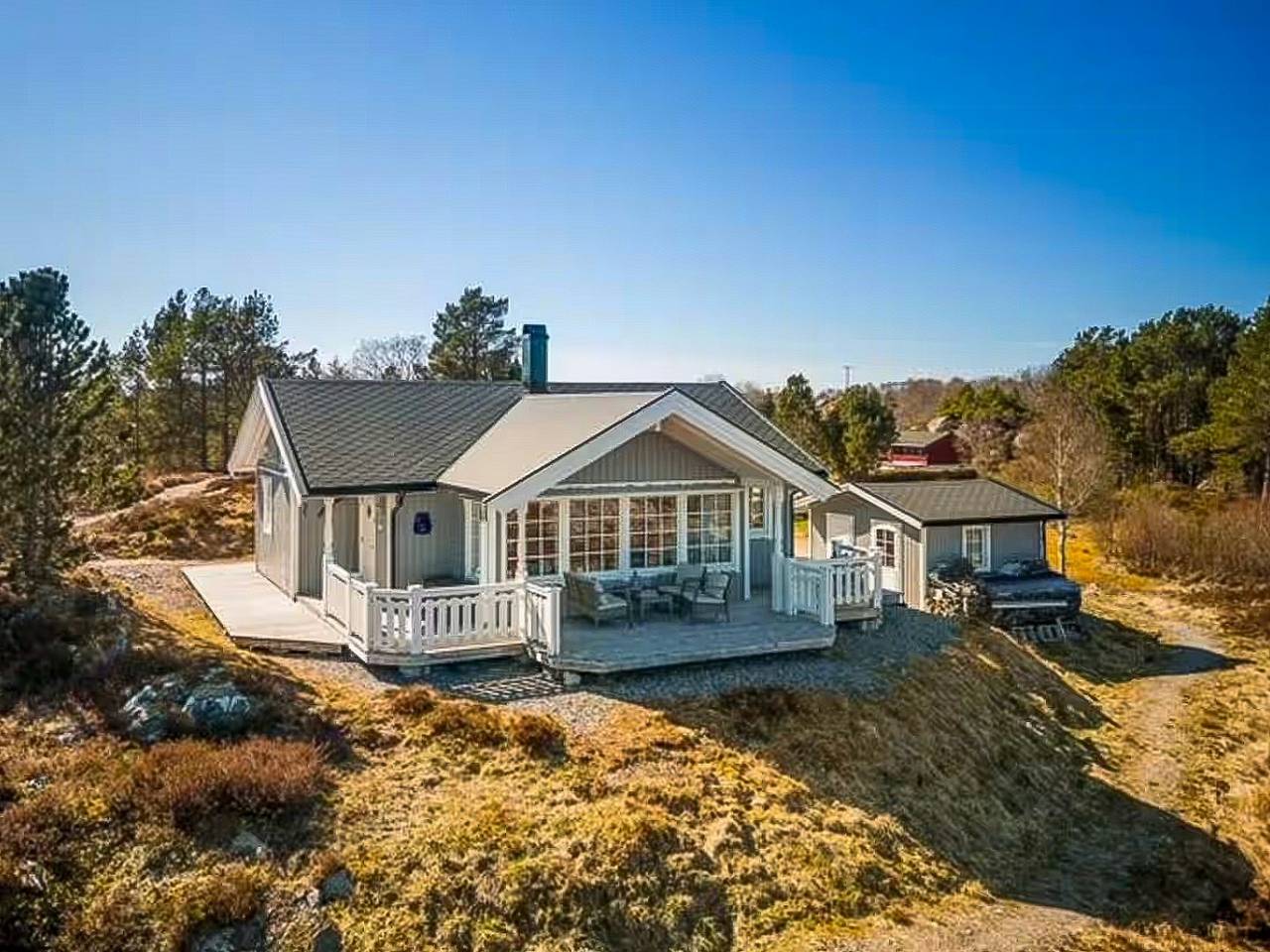 Chalet con vista sull'arcipelago di Hitra in Hitra