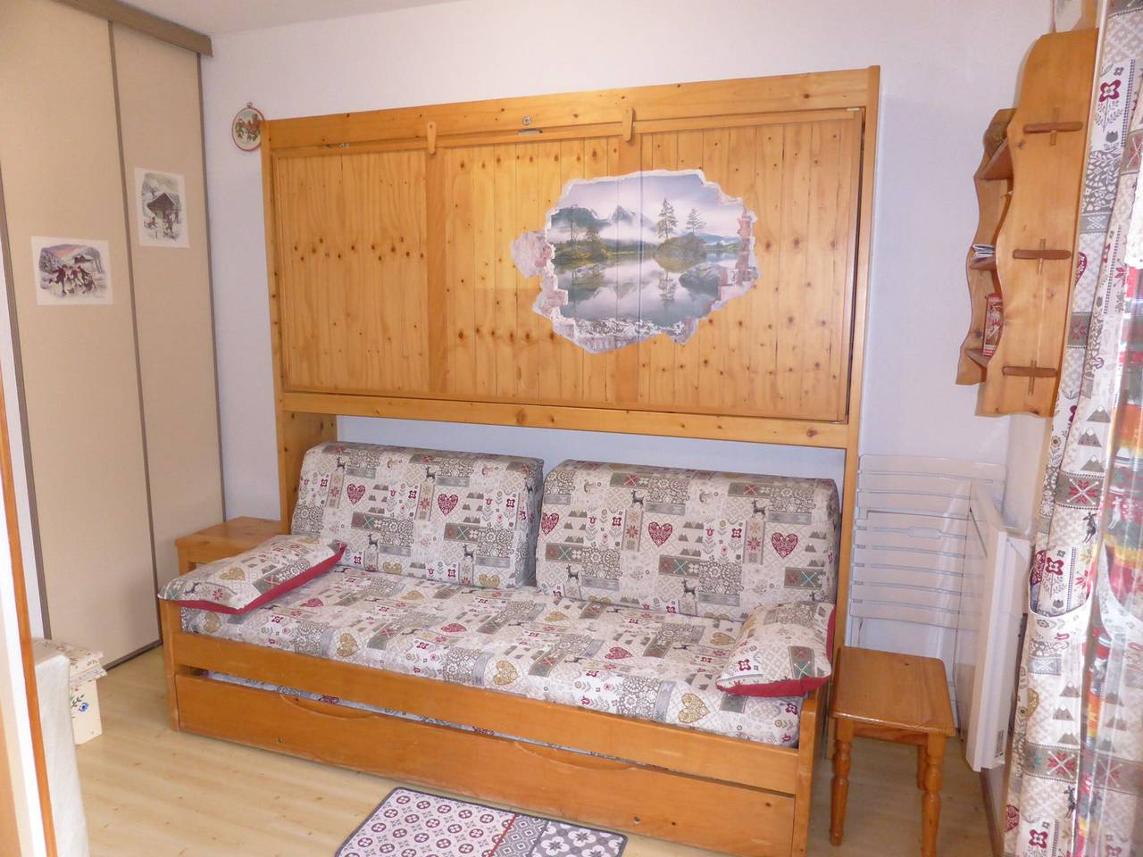 Studio entier, Studio cabine avec coin nuit pour 6 personnes situé Hameaux du Lay in Les Contamines-Montjoie, Région De Bonneville