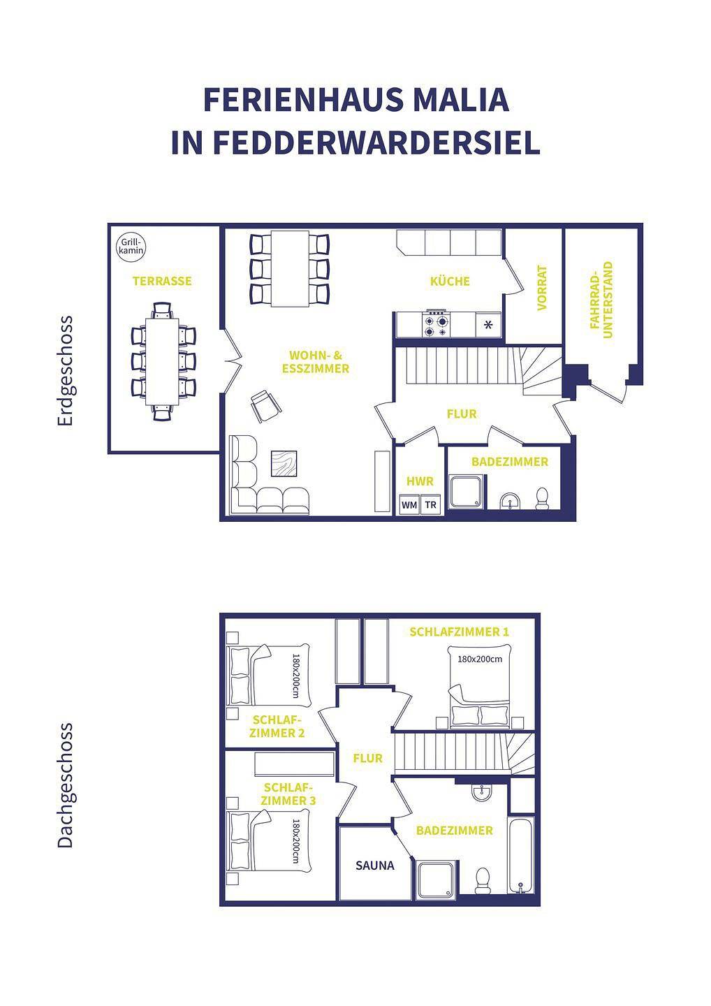Haus Malia, Luxeriöses Ferienhaus direkt an der Nordsee in Fedderwardersiel, Butjadingen