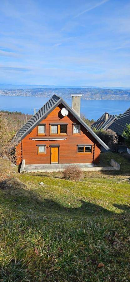 Chalet pour 8 personnes, avec vue sur le lac ainsi que vue et terrasse, animaux acceptés à Thollon-les-Mémises