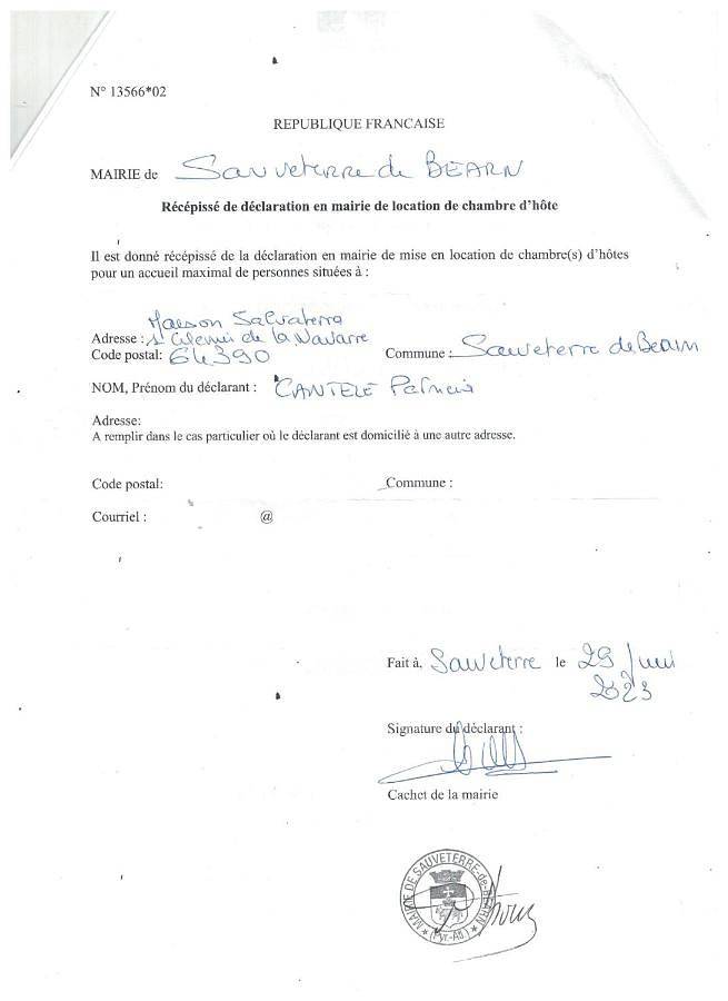 Gîte pour 3 personnes, avec piscine et vue ainsi que jardin et terrasse à Sauveterre-de-Béarn - 3