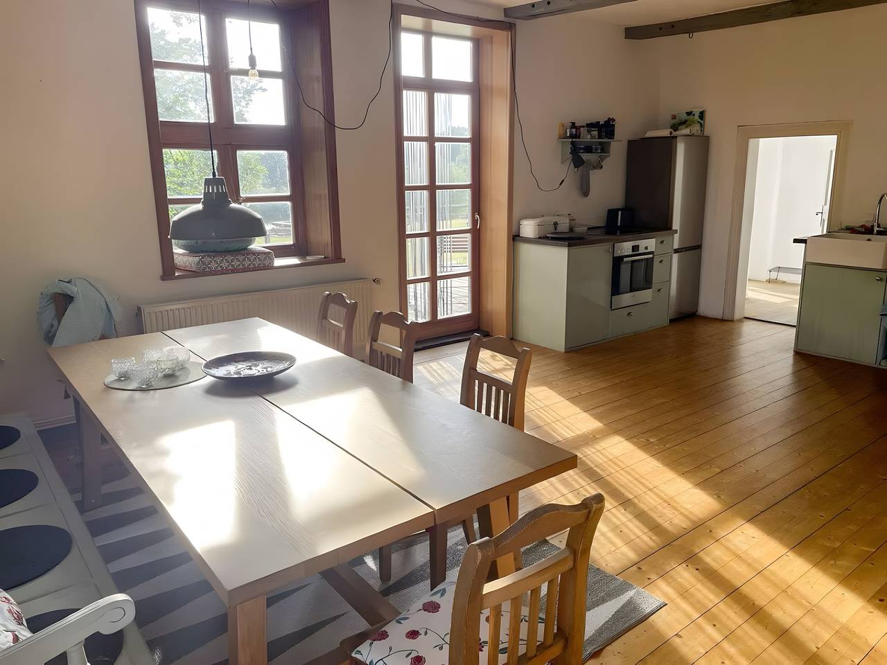 Ganze Wohnung, Apartment 'Alter Weserhof Forst' mit privatem Garten und Balkon in Bevern, Landkreis Holzminden
