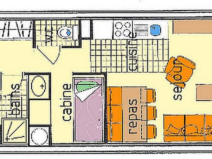 Apartamento entero, Apartamento acogedor en Les Saisies - 4/6 pers, 38m², sur, balcón in Les Saisies, Albertville region