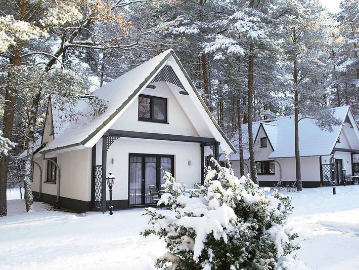 Ferienhaus für 4 Personen, mit Terrasse und Sauna sowie Pool und Garten, mit Haustier in Nossentiner Hütte
